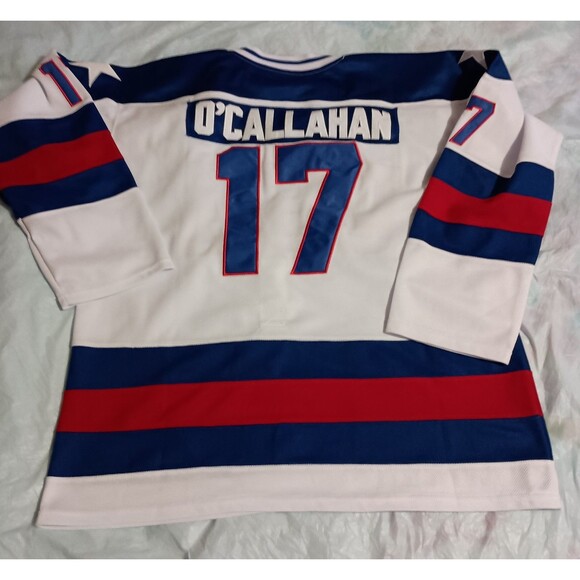 Jack O’Callahan #17 Jersey USA Olympic 1980 Hockey Size 3XL Stitch - Picture 2 of 8